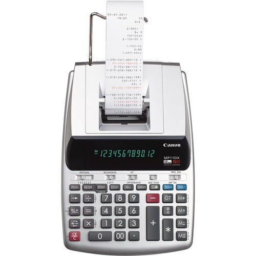 Canon  Printing Calculator, 12-Digit, 8-1/5"Wx12"Lx3-1/10"H, Silver