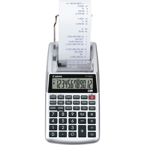 Canon  Printing Calculator, 12-Digit, 3-9/10"Wx7-7/10"Lx1-3/5"H, SR