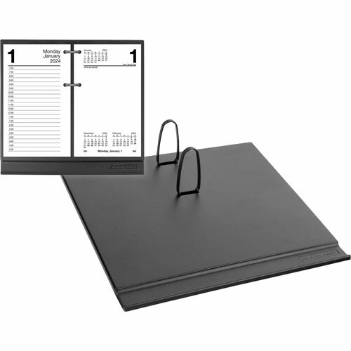 AT-A-GLANCE  Large Desk Calendar Base, f/ 21-Style, 4-1/2"x8", Black