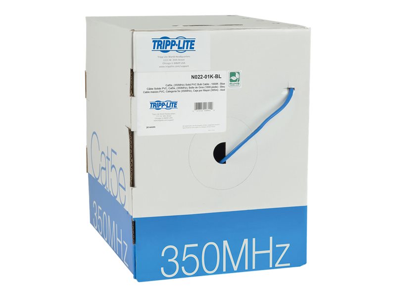 TRIPPLITE CAT5/E BULK 1000' UTP PVC CABLE BLUE