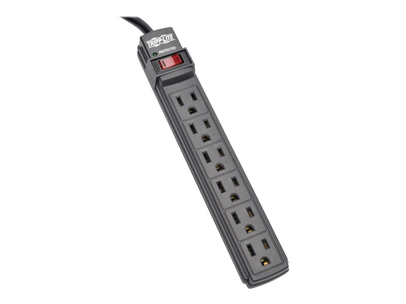 TRIPPLITE 9.5" / 6' CORD 6-OUTLET POWER STRIP-BLK