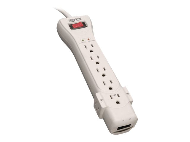 TRIPPLITE 7-OUT 7' CORD TEL SURGE SUPPRESSOR-GRY