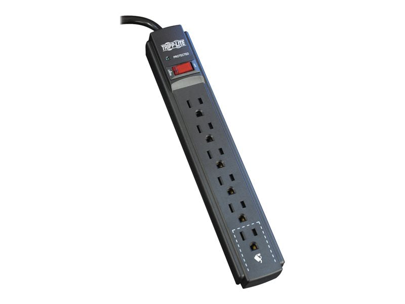 TRIPPLITE 6-OUT 6' CORD SURGE SUPPRESSOR-BLACK