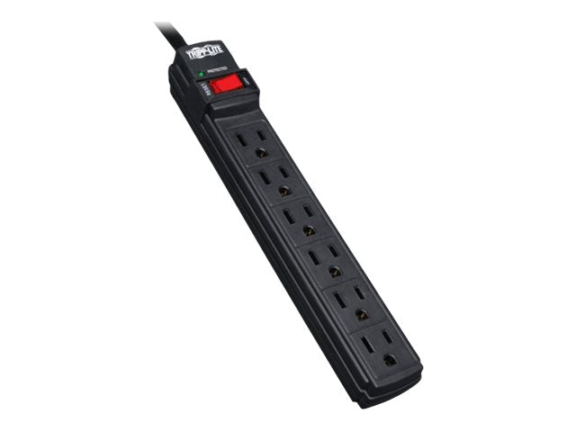 TRIPPLITE 6-OUT 6' CORD SURGE SUPPRESSOR-BLACK