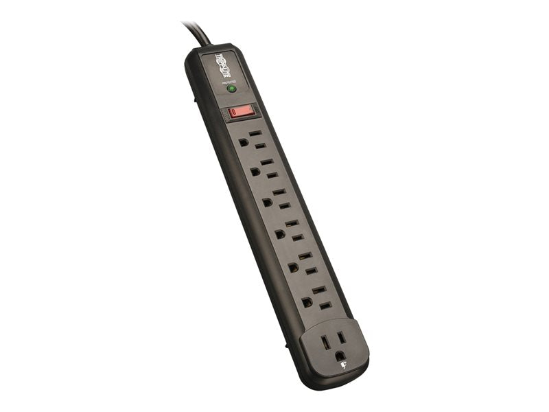 TRIPPLITE 7-OUT 4' CORD SURGE SUPPRESSOR-BLACK