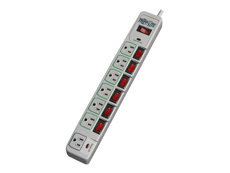 TRIPPLITE 7-OUT 6' CORD ECO SURGE SUPPRESS-GRAY