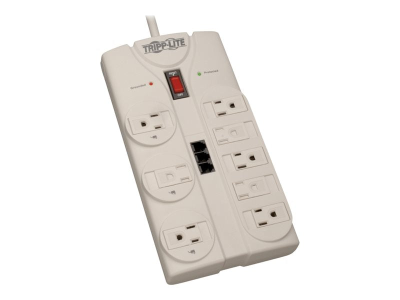 TRIPPLITE 8-OUT 8' CORD TEL STRIP SURGE-GRAY