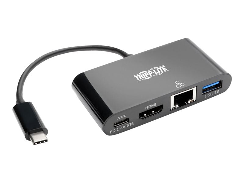 TRIPPLITE USB-C TO HDMI, 4K,USB3, GBE, PD CHG-BLK