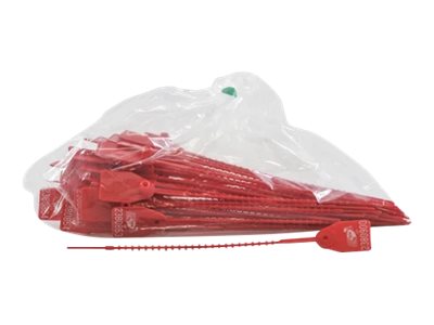 TURTLE NUMBERED PLASTIC 50PK RED SECURITY SEALS