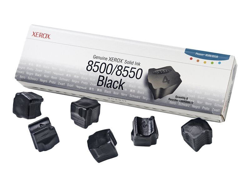 XEROX PHASER 8500  6PK SD BLACK INK STICKS