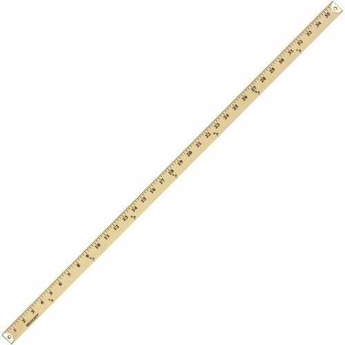 Acme United Corporation  Yardstick, Metal Ends, Hang Hole, 36"L, Wood, Natural