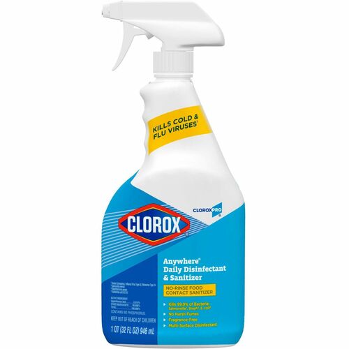 Clorox Company  Sanitizing/Cleaner Spray, f/Hard Surfaces, 32oz