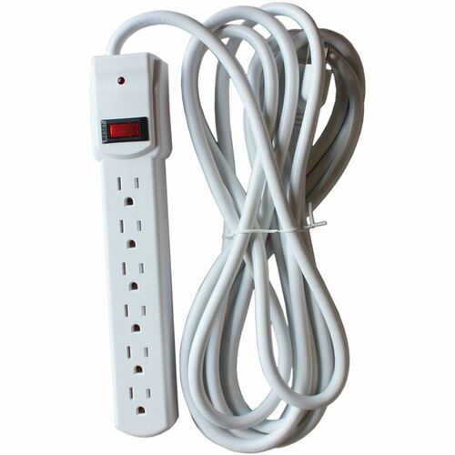 Compucessory  Strip Surge Protectors,1080 Joules,6 Outlets,15' Cord,Putty