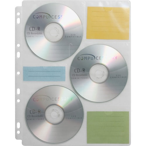 Compucessory  CD Media Binder Storage Pages, 25 Refill Pages/PK