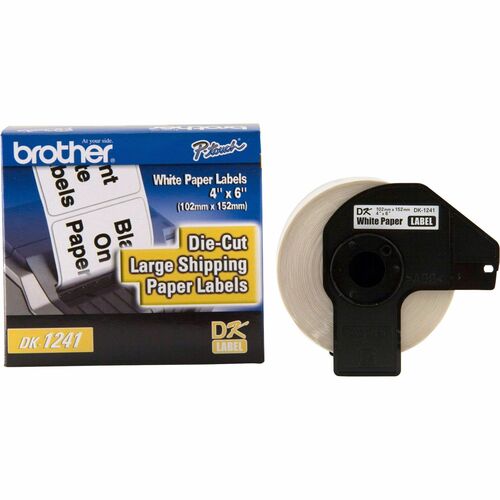 Brother  Large Shipping Paper Labels,f/ QL, 4"x6", 200/RL, WE