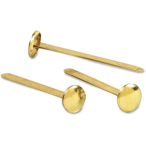 ACCO  Round Head Fasteners, Size 7, 15/32"x2", 100/BX, Brass