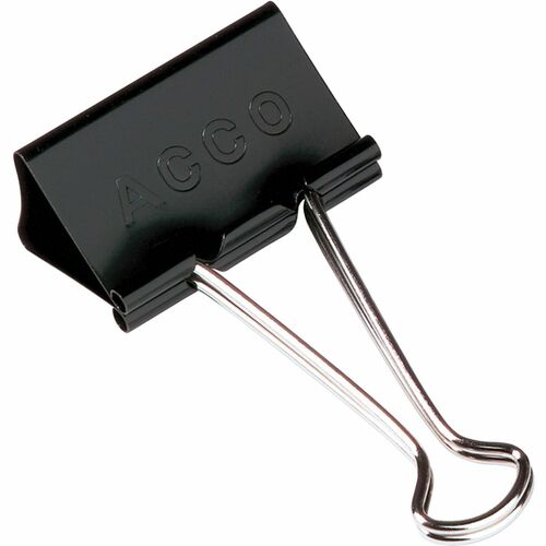 ACCO  Binder Clips, Large, 2"W, 1-1/16" Capacity, BKSR