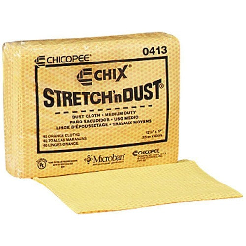 Chicopee Branded Products  Dust Cloth, StretchnDust,12"x17",40/PK,10PK/CT,YW/OE