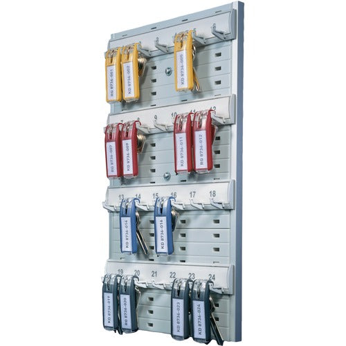Durable Office Products  Key Board, Holds 24 Key Tags, 8-13/32"x1-1/4"x14-1/4
