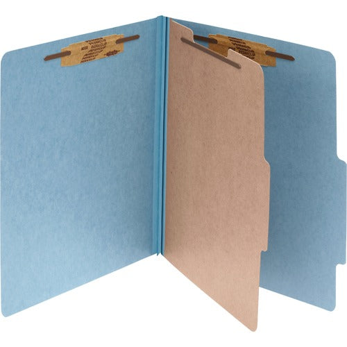 ACCO  Classification Folders,2" Exp,1 Partition,Ltr,10/BX,Sky Blue