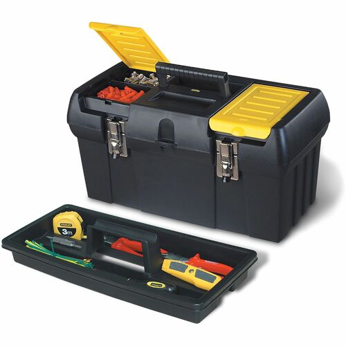 Bostitch (Stanley Bostitch)  Heavy-duty Tool Box,19-1/4"x10-1/4"x9-3/4",Black/Yellow