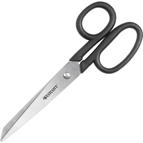 Acme United Corporation  Scissors, 7" Straight, Stainless Steel, Black Handle
