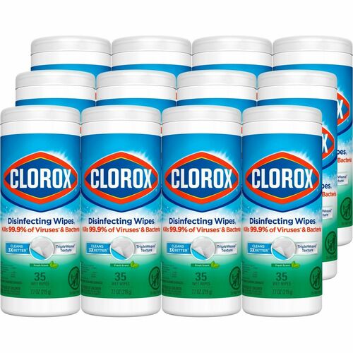 Clorox Company  Disinfecting Wipes,Fresh Scent,35 Wipes/Canister,12/CT,WE
