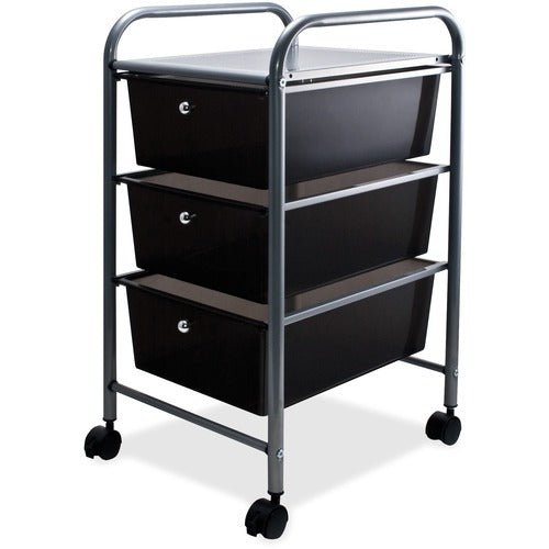 Advantus Corp.  3-Drawer Organizer, w/ Casters, Mobile,13"x15-1/2"x27, Smoke