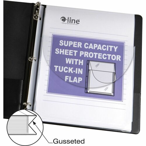 C-Line  Sheet Protectors,w/ Tuck-in Flap,11"x8-1/2",3HP,10/PK,CL