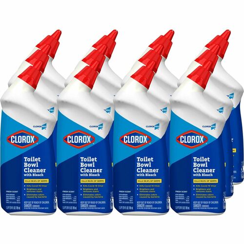 Clorox Company  Toilet Bowl Cleaner, w/Bleach,24oz, 12/CT, Fresh Scent