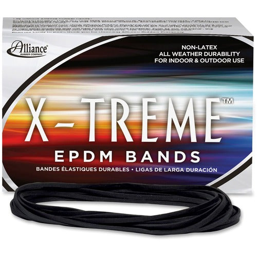 Alliance Rubber Company  Rubber Bands, f/Files, 7"x1/8", 200 Bands/BX, Black