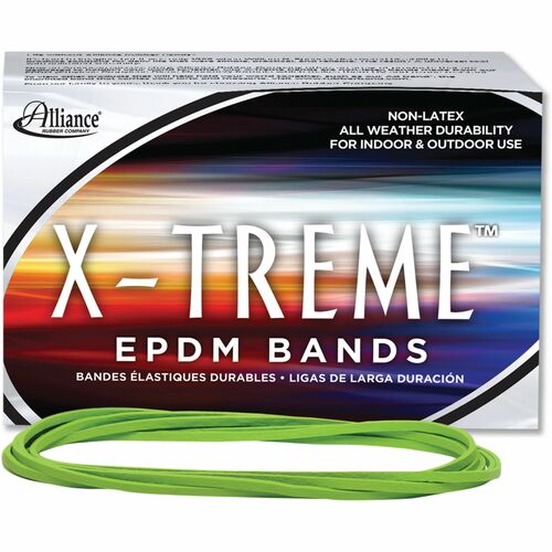 Alliance Rubber Company  Rubber Bands, f/Files, 7"x1/8", 200 Bands/BX, Lime Green