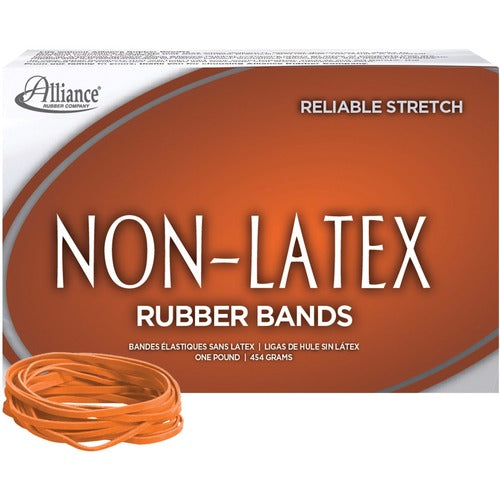 Alliance Rubber Company  Rubber Bands, Latex-free,3-1/2"x1/8"No.33,Orange,Appr.720/BX