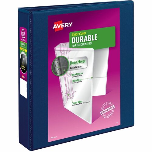 Avery  View Binder, Slant Ring, DuraHinge,1-1/2" Cap.,Blue