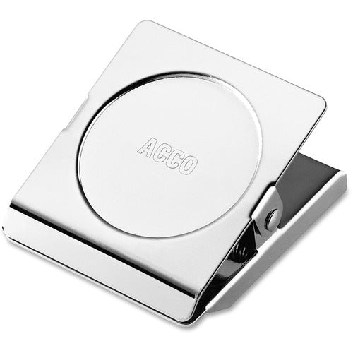 ACCO  Magnetic Clip, Large, Holds 1.25", 12/Box, Chrome
