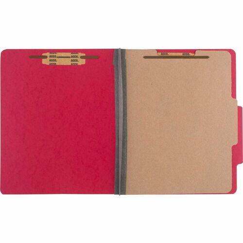 ACCO  Classification Folders w/Fstnr,Ltr,2" Exp,1 Div.,10/BX,RD