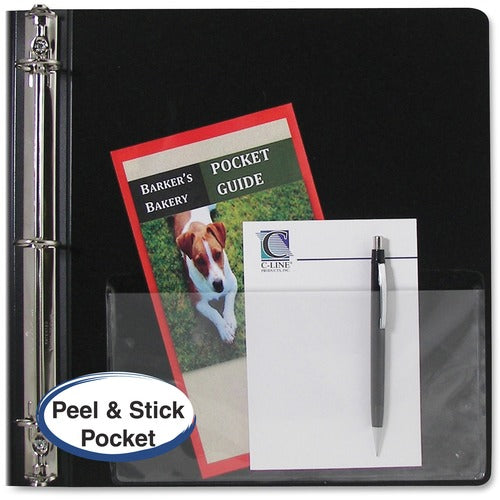 C-Line  Add-On Filing Pockets, Self Adhv, 8-3/4"x5-1/8", 10/PK, CL