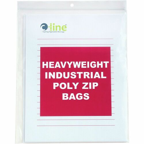 C-Line  Heavyweight Poly Zip Bag, 8.5"x11", 50/BX, Clear