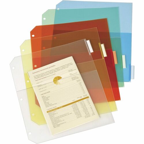 Cardinal  Pocket Binder, w/ Insert, Letter-size, 5/PK, Assorted