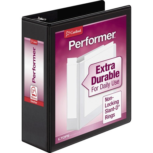 Cardinal  Slant D-Ring Binders, 3" Capacity, Black