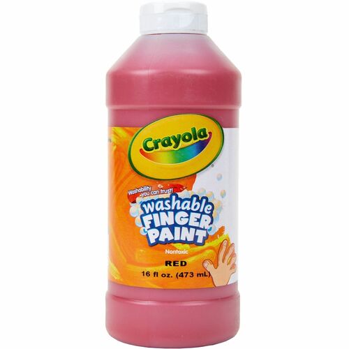 Crayola  Washable Finger Paint, Non-Toxic, 16oz., 12/BT, Red