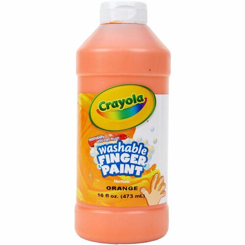 Crayola  Washable Finger Paint, Non-Toxic, 16oz., 12/BT, Orange