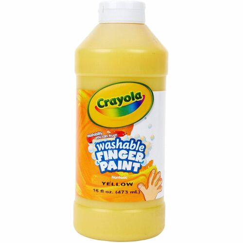 Crayola  Washable Finger Paint, Non-Toxic, 16oz., 12/BT, Yellow