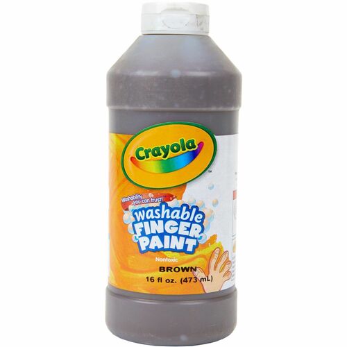 Crayola  Washable Finger Paint, Non-Toxic, 16oz., Brown