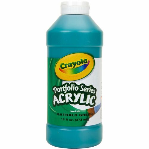 Crayola  Paint, Acrylic, 16 oz, Phthalo Green
