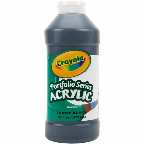 Crayola  Paint, Acrylic, 16 oz, Ivory Black