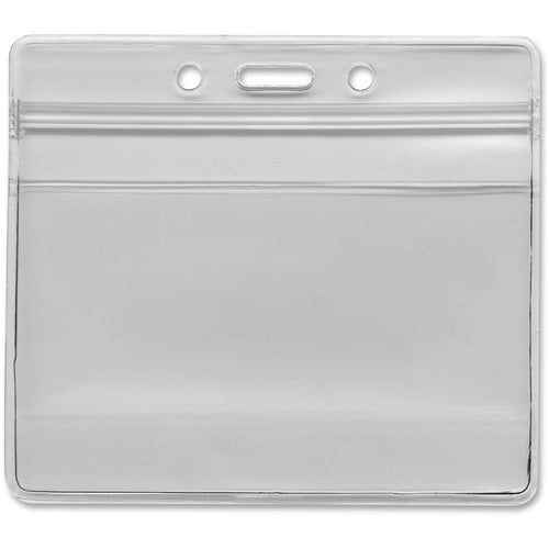 Advantus Corp.  ID Badge Holder, Re-sealable, Horizontal, 50/PK, Clear