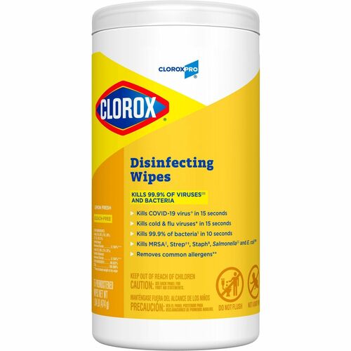 Clorox Company  Disinfecting Wipes, Lemon Scent, 75 Wipes, WE