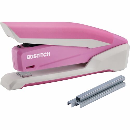 Accentra, Inc.  Desktop Stapler, BCA, 20 Sheet Capacity, Pink/White