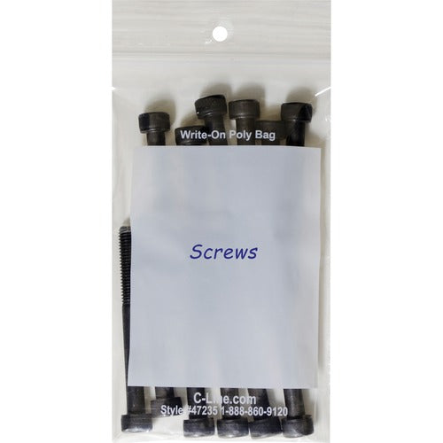 C-Line  Small Parts Bag,Write-On,Reclosable,Poly,3"x5",1000/CT,CL